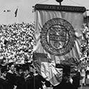 University of Rochester commencement ceremony in Fauver Stadium